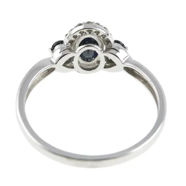 9ct gold sapphire & diamond dress ring