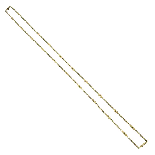 Victorian gold fancy-link necklace