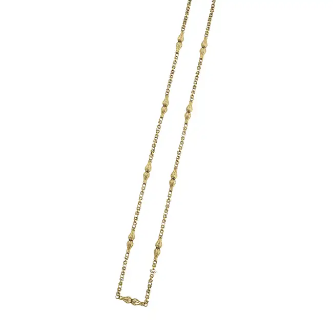 Victorian gold fancy-link necklace