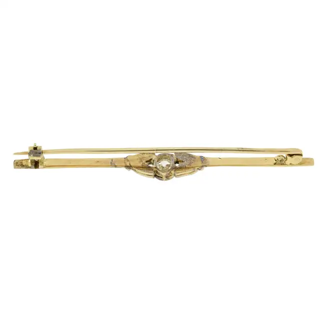 Early 20th century diamond bar brooch