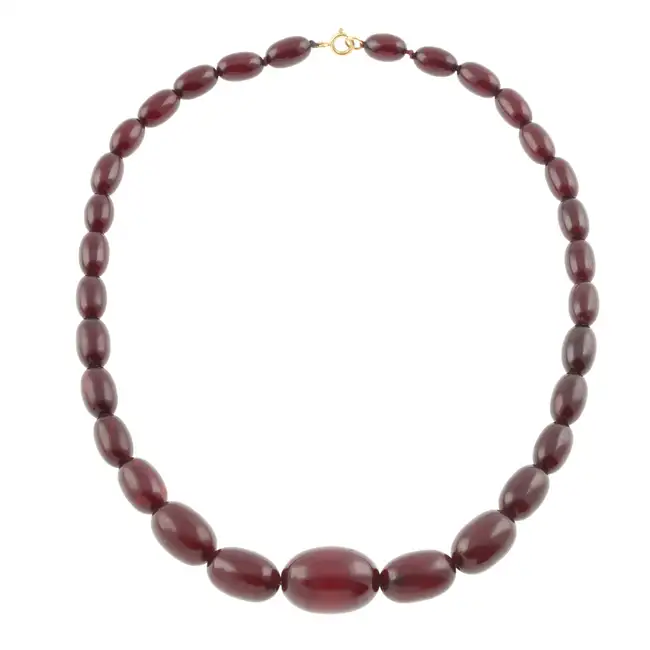 Graduated plastic bead necklace