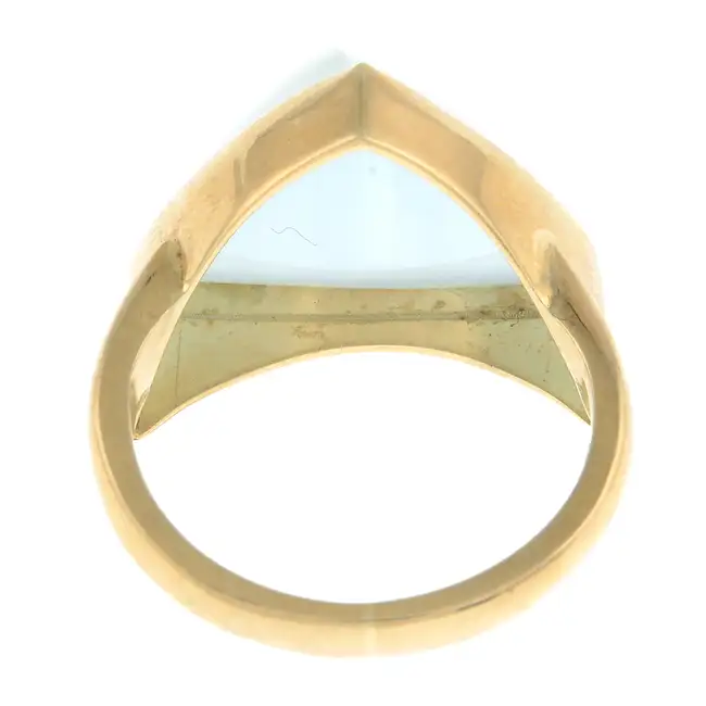 9ct gold aquamarine cocktail ring