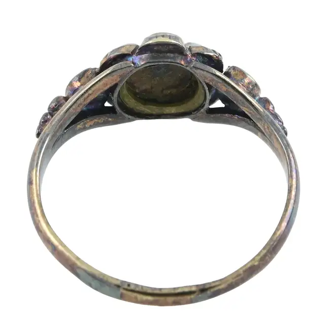 Late 19th century ruby & split pearl ring