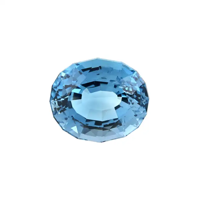 Oval-shape blue topaz, 39.07ct