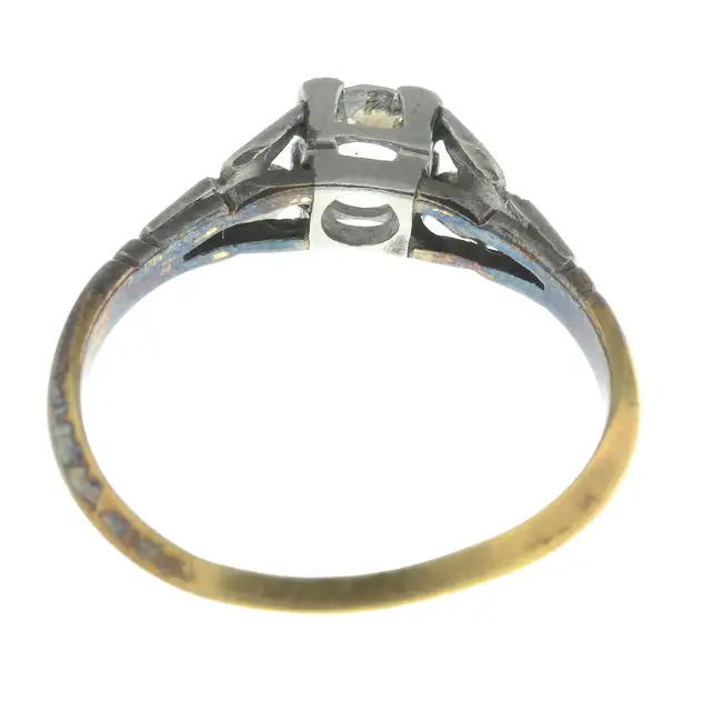 Mid 20th century diamond single-stone ring