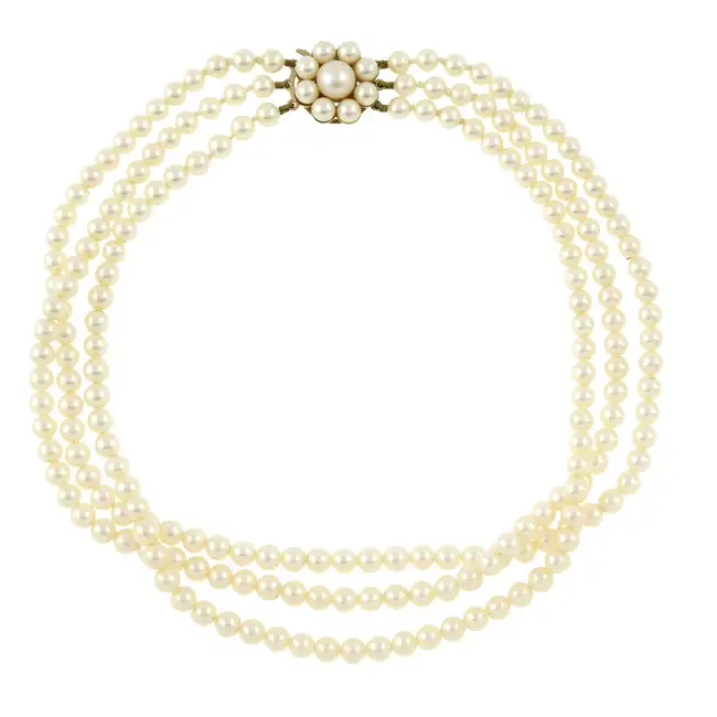 9ct gold cultured pearl necklace