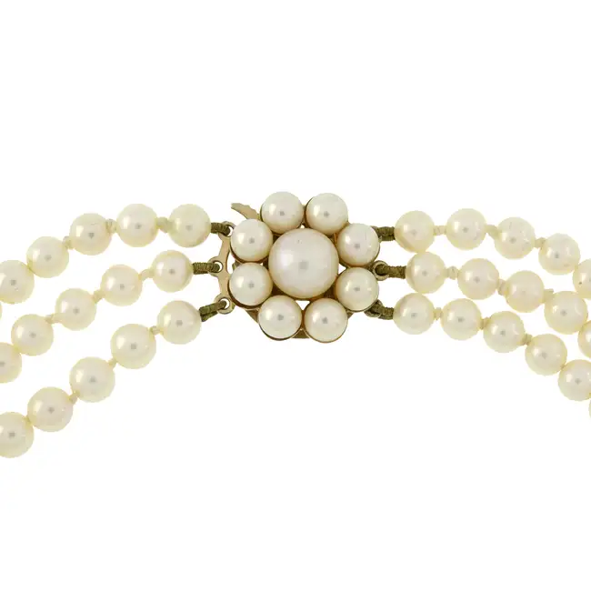 9ct gold cultured pearl necklace