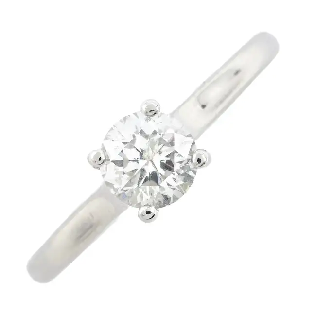 18ct gold diamond single-stone ring