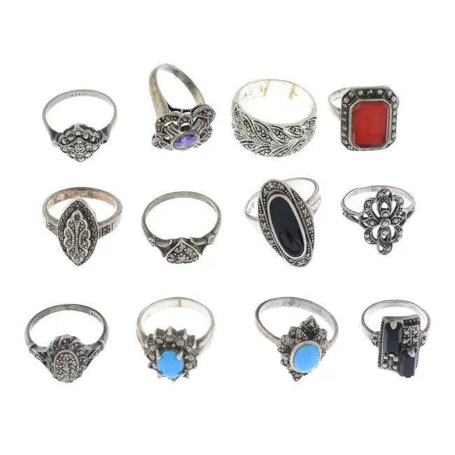 Assorted gem-set rings