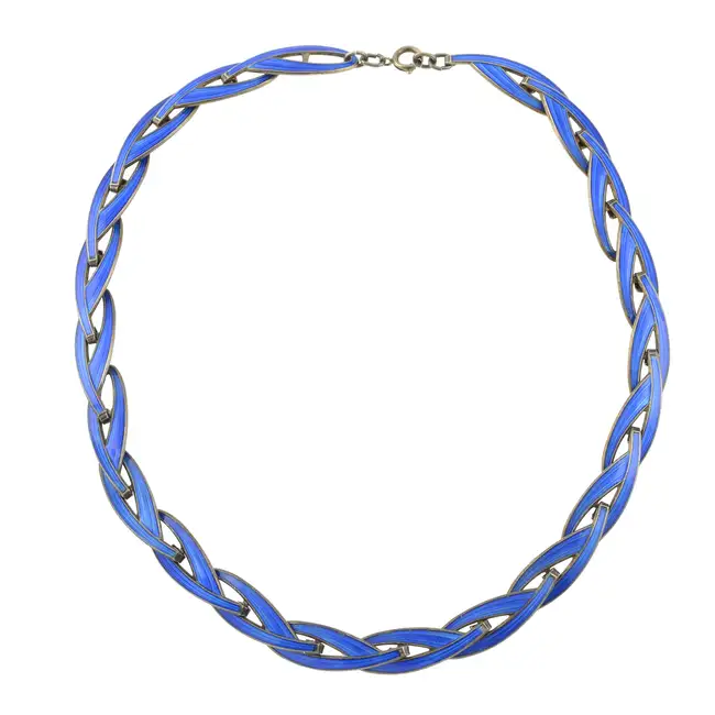 Enamel necklace by Albert Scharning