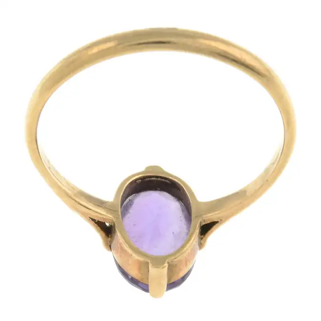 Mid 20th century amethyst single-stone ring
