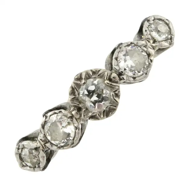 Diamond five-stone ring