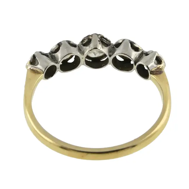 Diamond five-stone ring