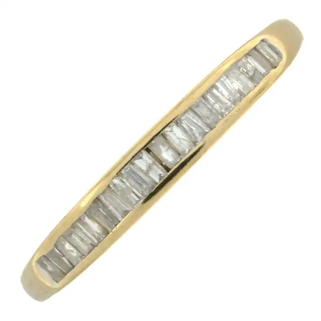 Diamond half eternity ring
