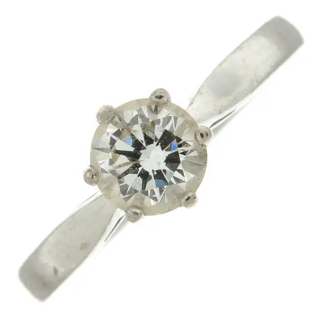 18ct gold diamond single-stone ring