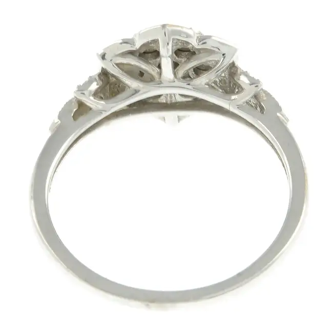 9ct gold diamond floral cluster ring