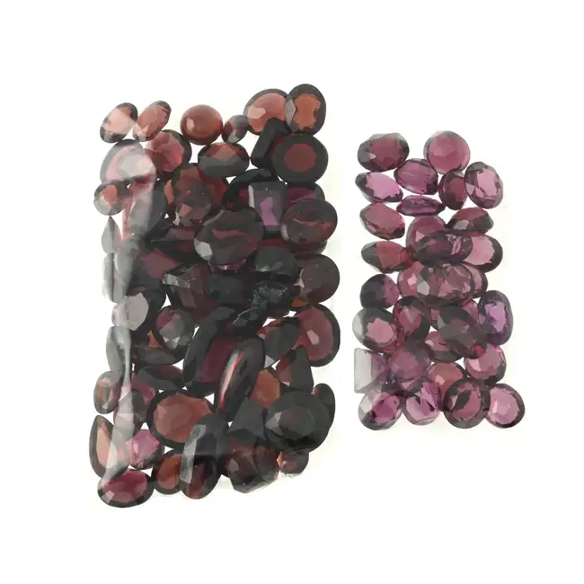 Vari-shape & hue garnets & cabochons, 247.10ct