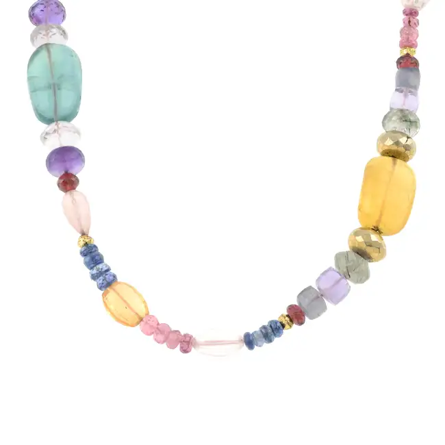 Multi-gem necklace