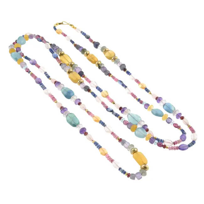 Multi-gem necklace