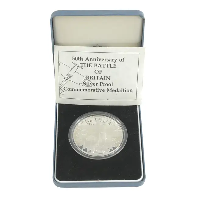 Battle of Britain, 50th Anniversary 1990, silver proof medal