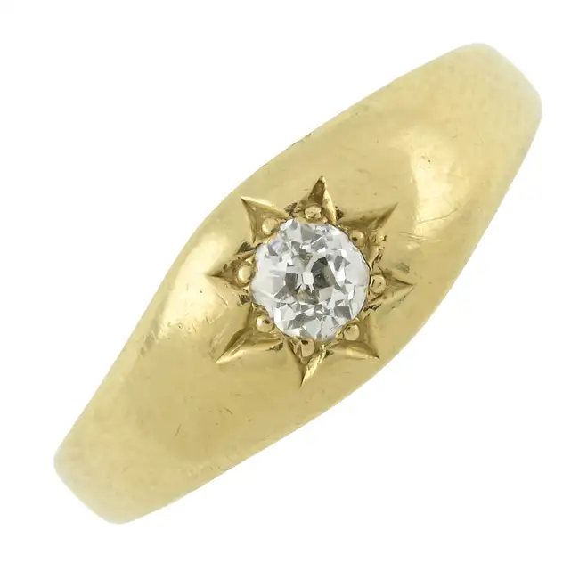 Mid 20th century diamond single-stone ring