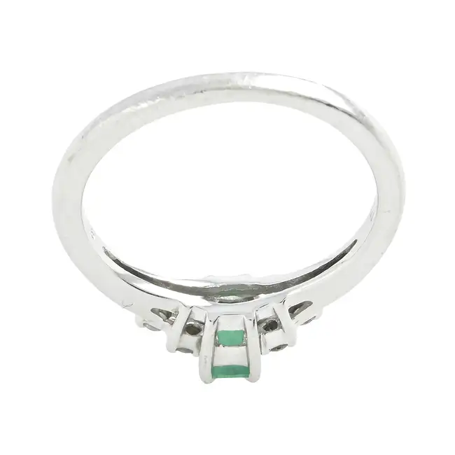 Emerald & diamond ring, by EFFY