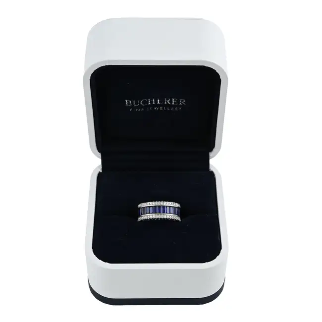Sapphire and diamond eternity ring, by Bucherer