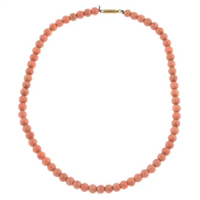 Coral bead necklace
