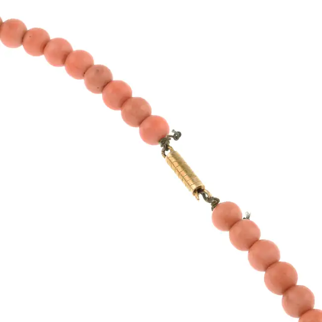 Coral bead necklace