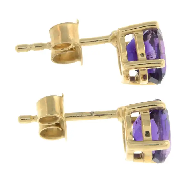 Amethyst stud earrings