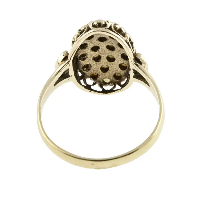 Mid 20th century 9ct gold opal cluster ring