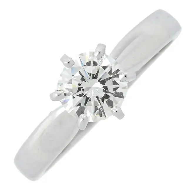 18ct gold diamond single-stone ring