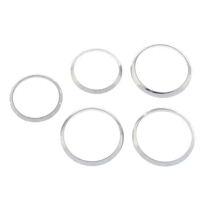 Five stainless steel bezels