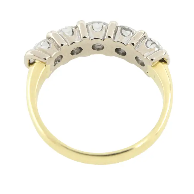 18ct gold diamond five-stone ring