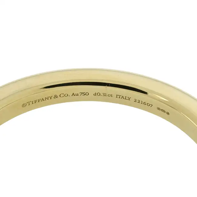 18ct gold diamond 'Lock' bangle, by Tiffany & Co.