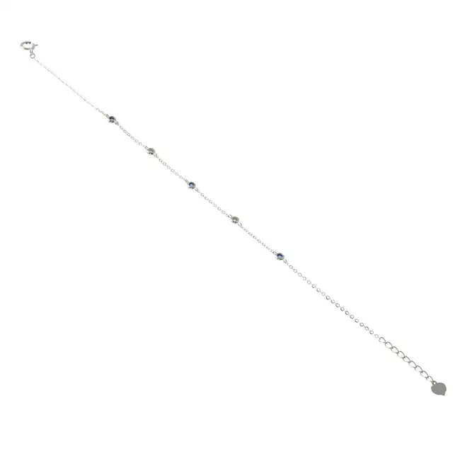 18ct gold sapphire & diamond spacer bracelet