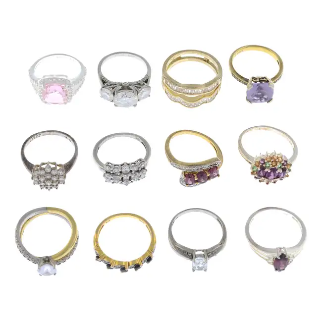 Assorted gem-set rings