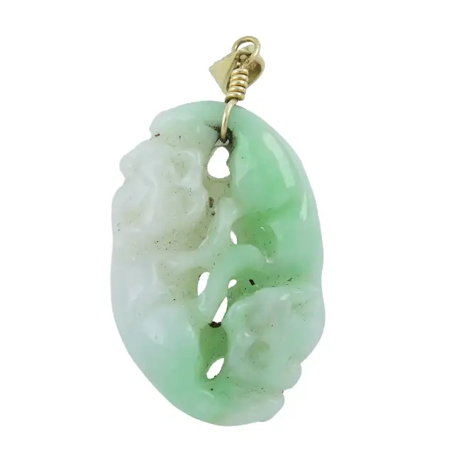 Carved jade pendant