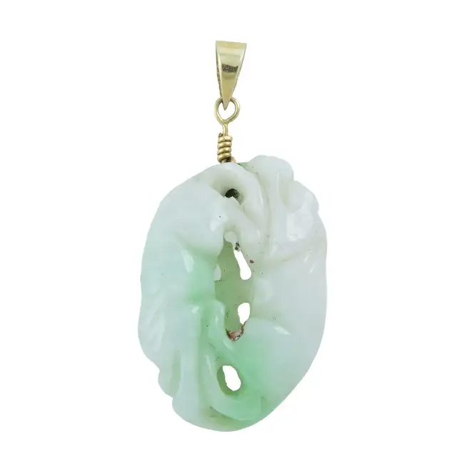 Carved jade pendant