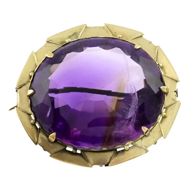 Late 19th century amethyst brooch