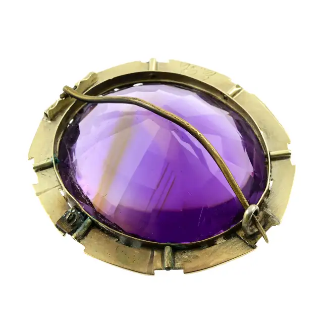 Late 19th century amethyst brooch