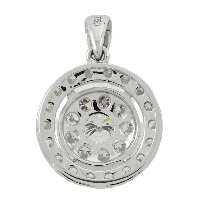 18ct gold diamond cluster pendant