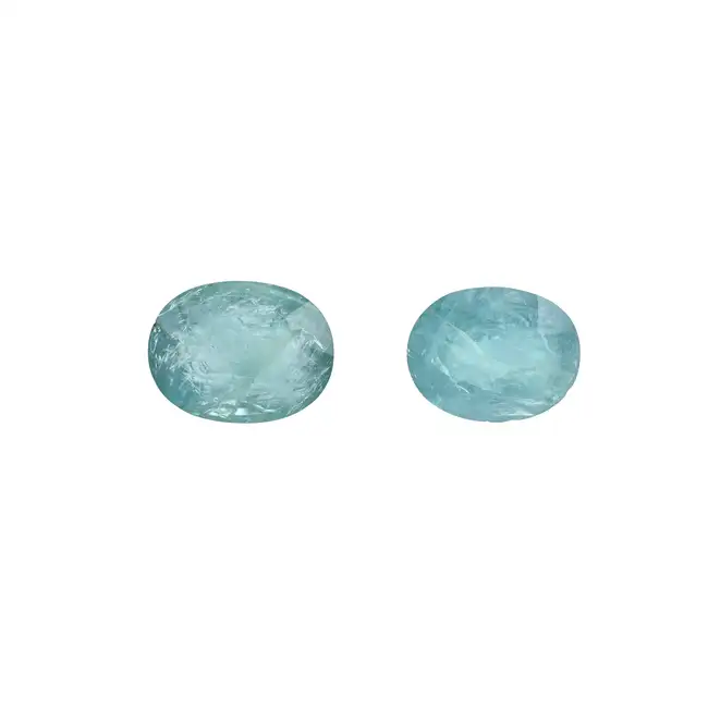 Two oval-shape grandidierite, 6.23ct. With reports