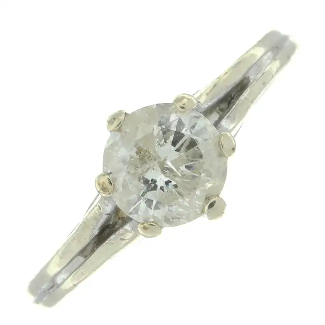 9ct gold diamond single-stone ring