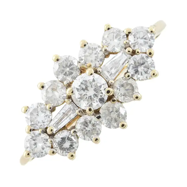 9ct gold diamond dress ring