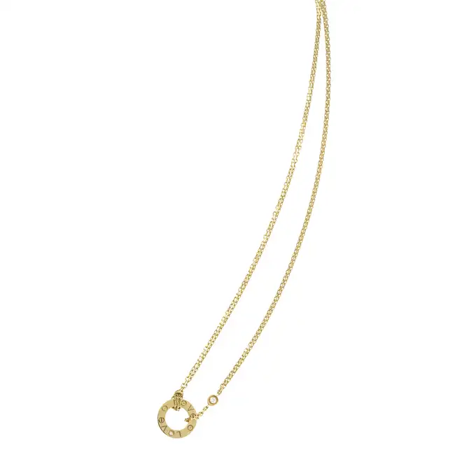 18ct gold two diamond 'Love' necklace, by Cartier