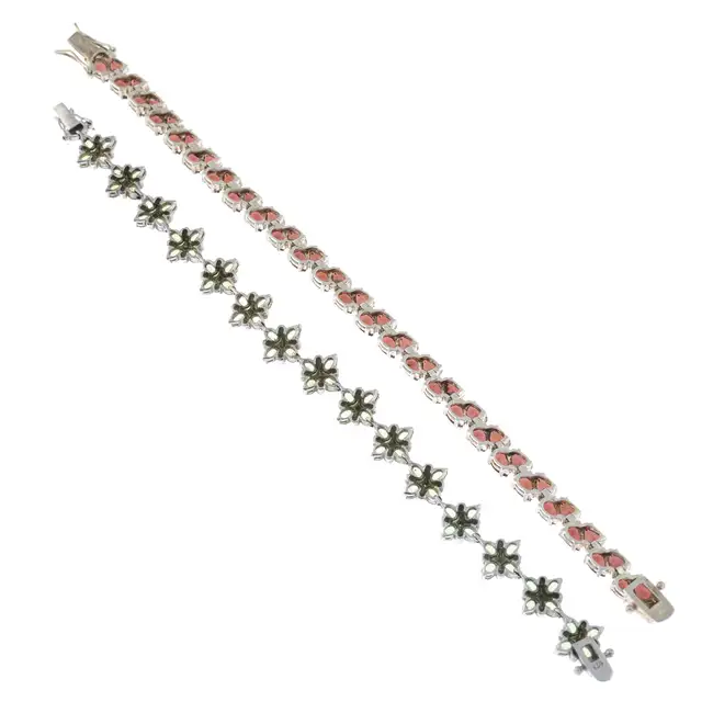 Two gem-set bracelets