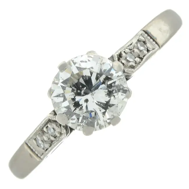 Mid 20th century diamond single-stone ring