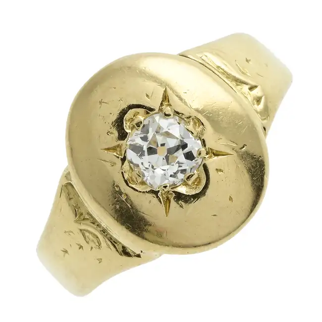 Mid 20th century diamond signet ring