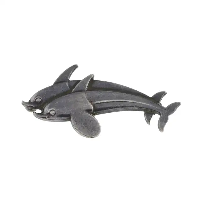Mid 20th century dolphin brooch, by Georg Jensen